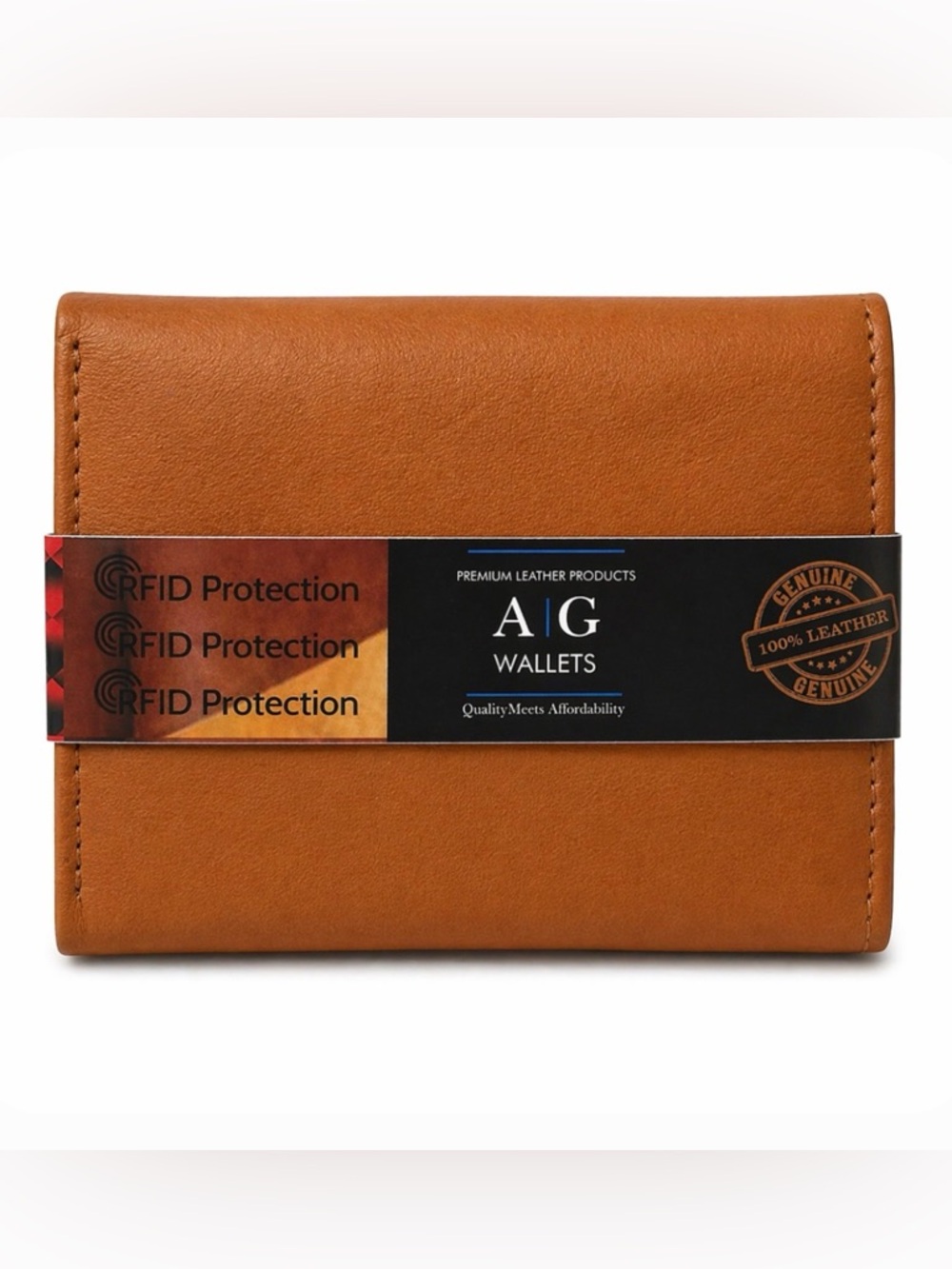 AG Wallets Men's Genuine Leather Wallet - RFID Protection
